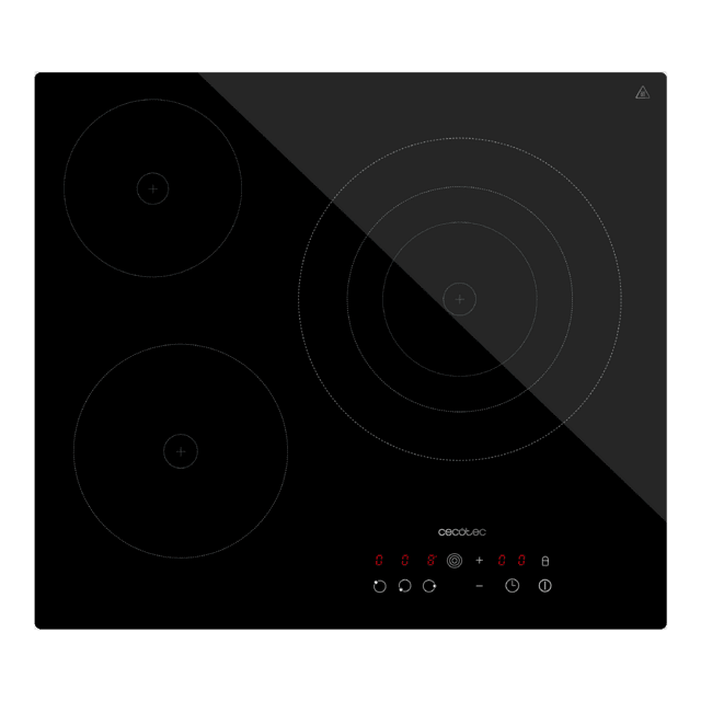 Cecotec Bolero Squad V 3001 Placas De Vitrocerámica De 3 Fuegos 9 Niveles Potencia Máx. 5700 W Y Touch Control. Vitroceramica 