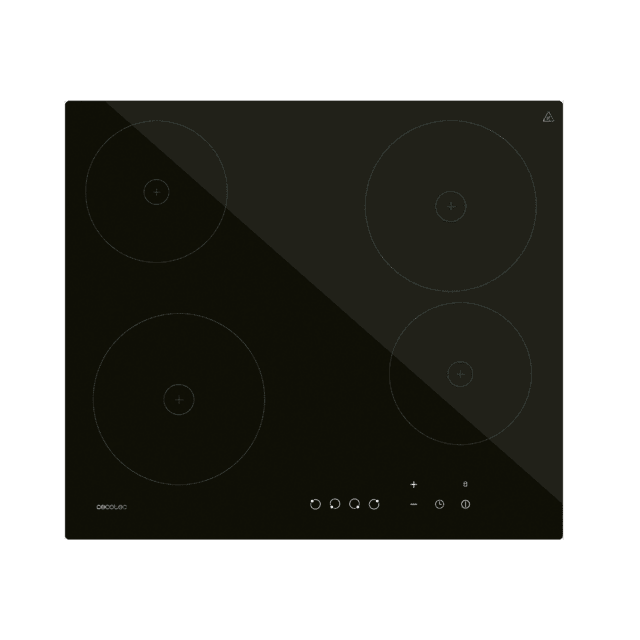 Cecotec Bolero Squad V 4001 Placas De Vitrocerámica De 4 Fuegos 9 Niveles Potencia Máx. 6000 W Y Touch Control. Placas De Vitrocerámica