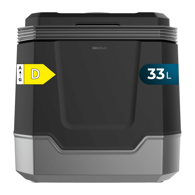 Cecotec Bolero TravelCooling 33L D Mini Nevera portátil 33L funcionamiento 12V-220V compatible con coches y caravanas función enfriamiento y calentamiento rango temperatura 8-65º aislamiento espuma PU y clase energética D Mi