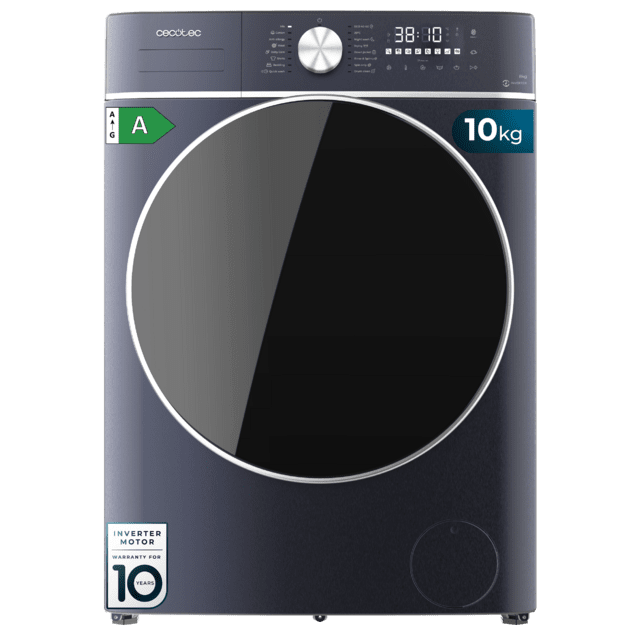 Cecotec Bolero Wash&Dry 10680 Inverter Ice Blue A Lavadora secadora Ice Blue de 10 kg - 6 kg de capacidad y 1400 rpm 16 programas Motor Inverter Plus clase B SteamMax OnSmart Fuzzy Logic Smooth Wash SpaCare Stain Match y Goma an