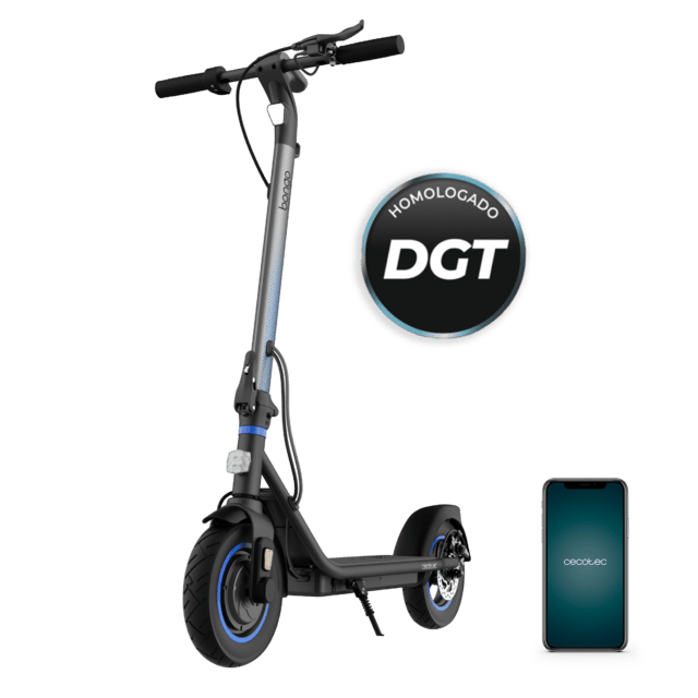 Cecotec Bongo D20 XL Connected Patinete Eléctrico Con Potencia Máxima De 630 W Que Permite Superar Pendientes Y Desplazarse Por Cualquier Superficie. Con Autonomía De Hasta 20 Km. Cumple Con Todos Los Requisitos De La Nueva N