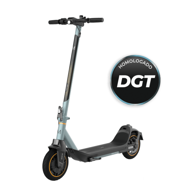 Cecotec Bongo Serie M20 Patinete eléctrico de 500 W con una autonomía de hasta 20 km y sistema de doble de frenado mediante disco de freno de alta precisión y e-ABS con frenada regenerativa. Certificado para cumplir con los r
