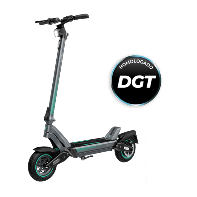 Cecotec Bongo Serie Y45 Patinete eléctrico con motor de 750 W (350 W nominal) y autonomía de 45 km. Ruedas de 10” y doble suspensión. Cumple con todos los requisitos de la nueva normativa española de circulación. Patinete
