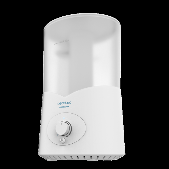 Cecotec BreezeCare 2000 Light. Humidificador De 25 W Humidificación 200 Ml/h Depósito 1 2 Litros Salida De Vapor 360º Control Manual Luz LED Cobertura Hasta 30 M2 Humidificador De Agua De 200 Ml/h