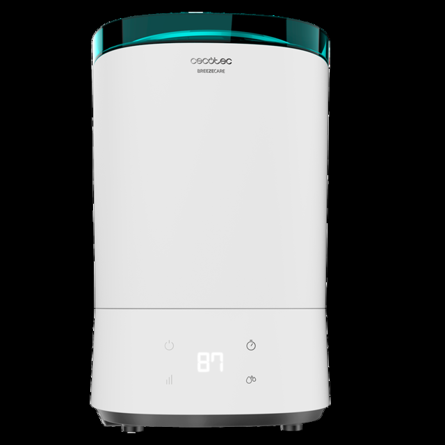 Cecotec BreezeCare 3000. Depósito Humidificador De 5 5 Litros Humidificación 330 Ml/h Filtro Cerámico Autonomía Hasta 24h 3 Velocidades Temporizador Cobertura Hasta 30 M2 Humidificador De Agua De 330 Ml/h