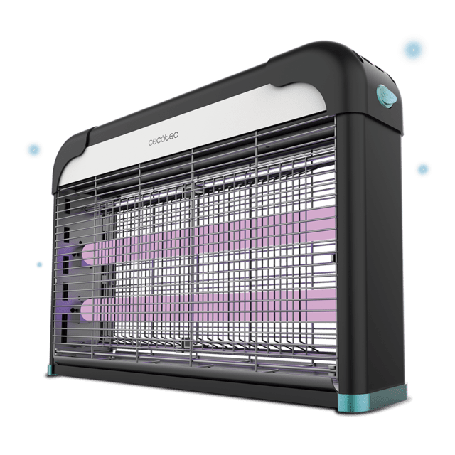 Cecotec ByeFly 5000 Destroy Lámpara matamoscas eléctrico y anti mosquitos con dos tubos de luz ultravioleta con una potencia de 20 W. Incluye cadena para colgarlo. Matamoscas eléctrico / Lámpara anti mosquitos