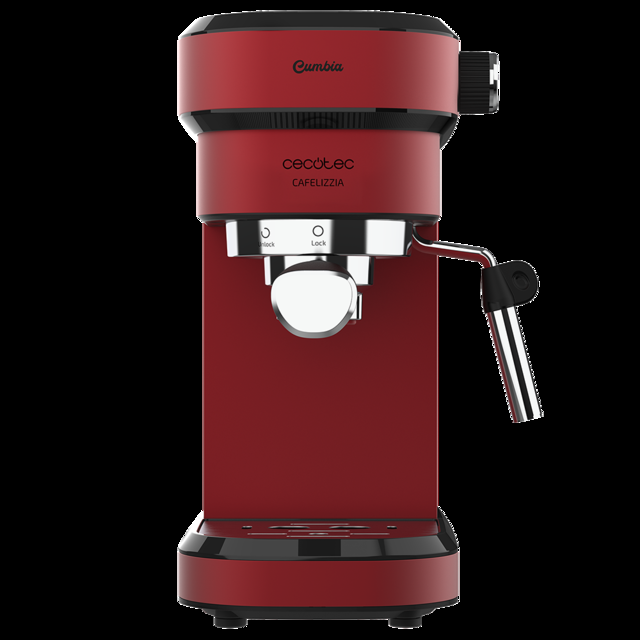 Cecotec Cafelizzia 790 Shiny. Cafetera Express Para Espressos Y Cappuccino 1350 W Sistema Thermoblock 20 Bares Modo Auto Para 1-2 Cafés Vaporizador Orientable 1.2L Rojo Cafetera Espresso  
