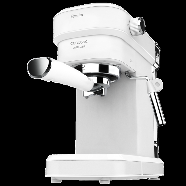 Cecotec Cafelizzia 790 White. Cafetera Express Con 1350 W Sistema De Rápido Calentamiento 20 Bares Modo Auto Para 1 Y 2 Cafés Vaporizador Orientable Depósito 1 2 Litros Cafetera Espressos Y Cappuccinos  