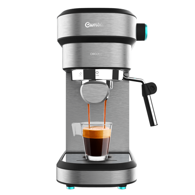 Cecotec Cafelizzia 890 Gray M Cafetera express para espressos y cappuccino dispone de sistema de rápido calentamiento por thermoblock 20 bares Modo Auto para 1 y 2 cafés vaporizador orientable y conducto de agua para infusione