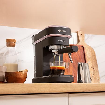 Cecotec Cafelizzia 890 Rose Cafetera Express Para Espressos Y Cappuccino Dispone De Sistema De Rápido Calentamiento Por Thermoblock 20 Bares Modo Auto Para 1 Y 2 Cafés Vaporizador Orientable Y Conducto De Agua Para Infusiones.