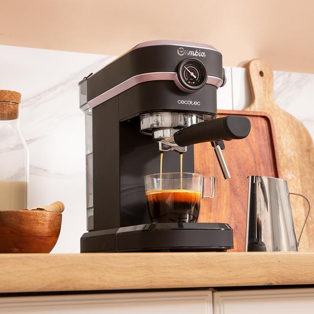 Cecotec Cafelizzia 890 Rose Pro Cafetera Express Para Espressos Y Cappuccino Dispone De Sistema De Rápido Calentamiento Por Thermoblock 20 Bares Modo Auto Para 1 Y 2 Cafés Vaporizador Orientable Conducto De Agua Para Infusione