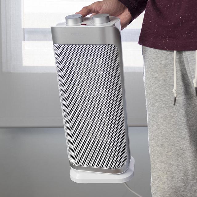 Cecotec Calefactor Baño Cerámico Ready Warm 6250 Ceramic Sky Style M. 2000 W Termostato Regulable 3 Modos Protección Sobrecalentamiento Y Antivuelco 20 M2 Calefactor Cerámico Vertical 2000 W  