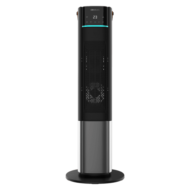 Cecotec Calefactor Cerámico ReadyWarm 2070 Max Ceramic Rotate Smart Calefactor Cerámico De Pie Con 2000 W Pantalla Digital Control Táctil Y Control Remoto Oscilación 3 Modos De Funcionamiento Y Termostato Regulable. Calefact