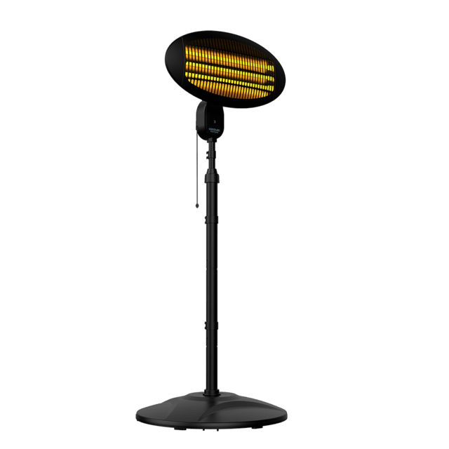 Cecotec Calefactor De Exterior Ready Warm 8100 Power Quartz M. Calefactor Halógeno De Cuarzo De Pie O Pared 2000 W IPX4 3 Niveles De Potencia Altura E Inclinación Regulable 15 M2 Calefactor / Estufa Exterior Eléctrica  