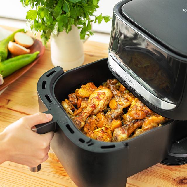 Cecotec Cecofry Advance 5000 Black. Freidora Sin Aceite 5 5 L De Aire Caliente Con 1700 W Dietética Control Táctil Temperatura Regulable 80-200ºC Tiempo De 0 A 60 Min 8 Modos Freidora Dietética Sin Aceite Con Tecnología Per