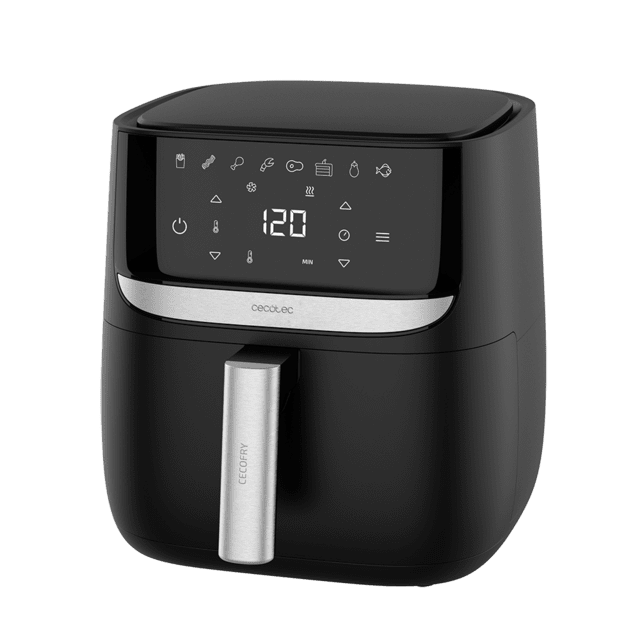 Cecotec Cecofry Advance 5000 Black. Freidora sin Aceite 5 5 L de Aire Caliente con 1700 W Dietética Control Táctil Temperatura Regulable 80-200ºC Tiempo de 0 a 60 min 8 Modos Freidora dietética sin aceite con tecnología Per