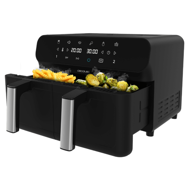 Cecotec Cecofry Advance 9000 Freidora De Aire Digital De 9 L De Capacidad Y 2800 W De Potencia Dos Cestillos Con Temperatura Dual Freidora De Aire Digital De 9 L 