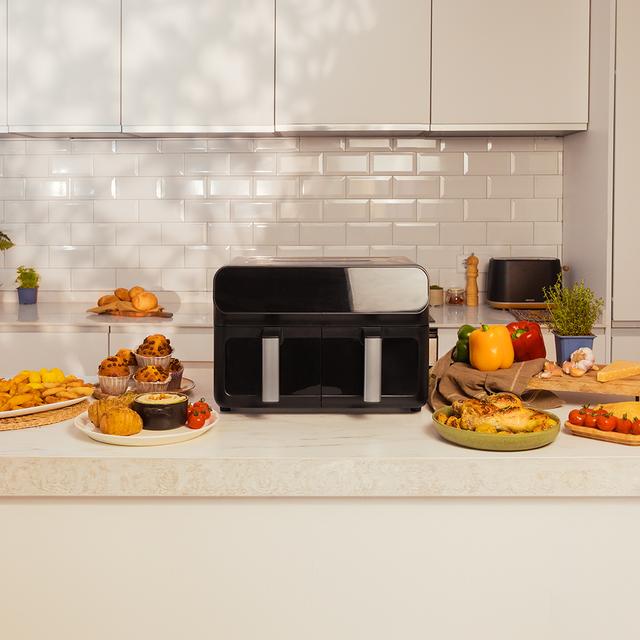 Cecotec Cecofry Advance 9000 Freidora De Aire Digital De 9 L De Capacidad Y 2800 W De Potencia Dos Cestillos Con Temperatura Dual Freidora De Aire Digital De 9 L 