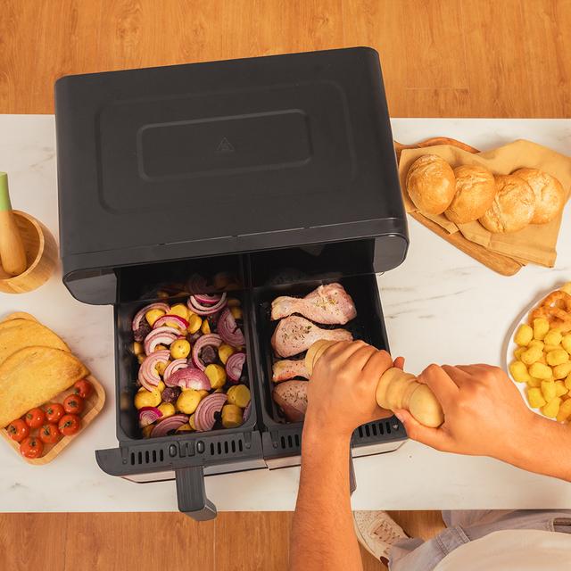 Cecotec Cecofry Advance 9000 Freidora De Aire Digital De 9 L De Capacidad Y 2800 W De Potencia Dos Cestillos Con Temperatura Dual Freidora De Aire Digital De 9 L 