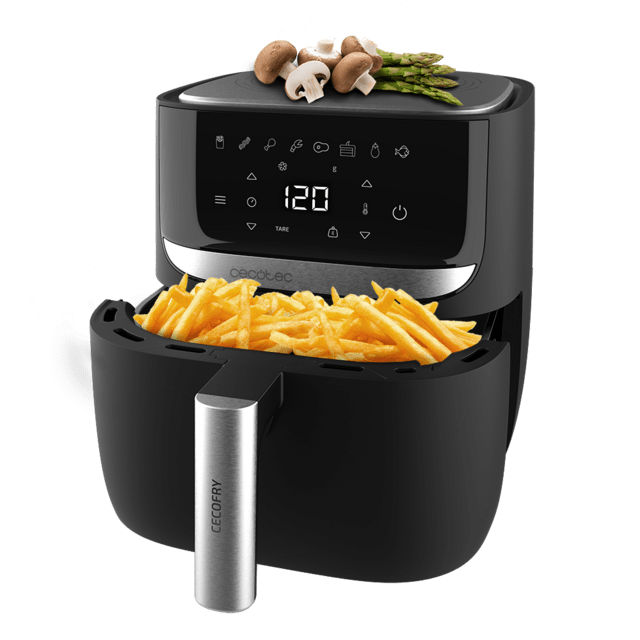 Cecotec Cecofry Advance Precision Freidora sin Aceite 5 5 L de Aire Caliente. 1700W Dietética Báscula Integrada Control Táctil Temperatura Regulable Acabados Acero Inox Freidora de aire. Airfryer