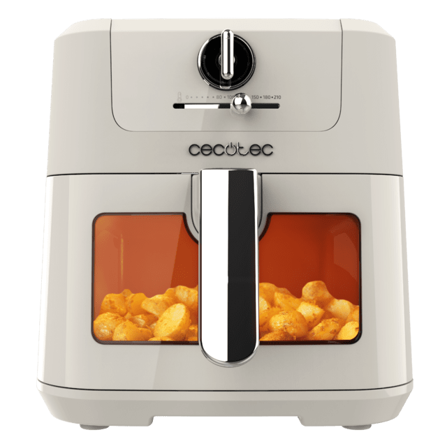 Cecotec Cecofry Antique 5000 Window Freidora Dietética Digital Con Diseño Retro Con Ventana área De Cocinado De 5L Y Con Tecnología PerfectCook. Freidora Dietética
