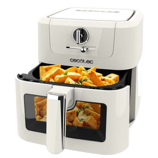 Cecotec Cecofry Antique 5000 Window Freidora Dietética Digital Con Diseño Retro Con Ventana área De Cocinado De 5L Y Con Tecnología PerfectCook. Freidora Dietética