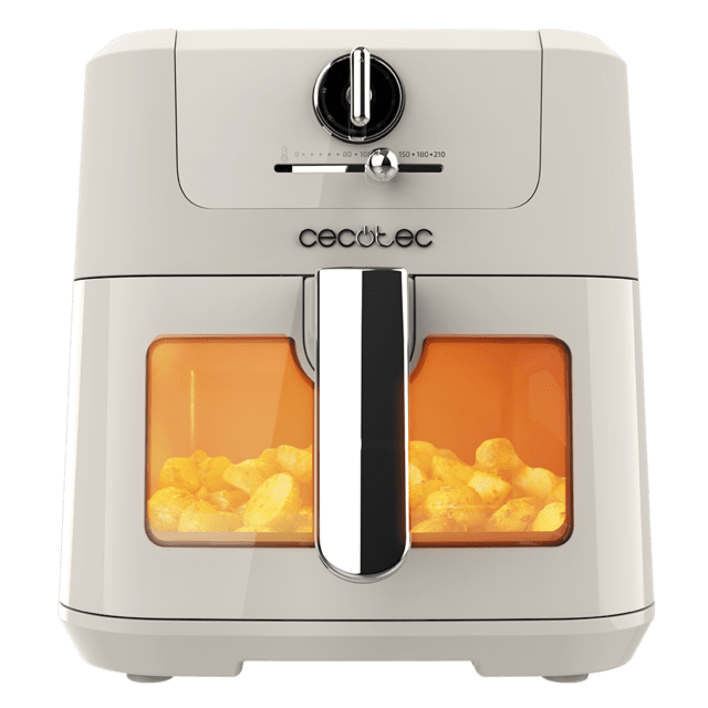 Cecotec Cecofry Antique 5000 Window Freidora dietética digital con diseño retro con ventana área de cocinado de 5L y con tecnología PerfectCook. Freidora dietética