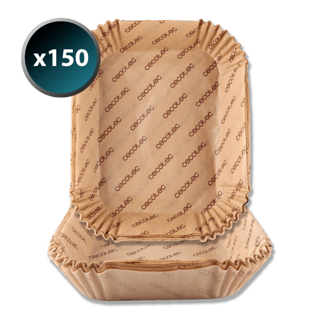 Cecotec Cecofry BigBucket Paper Pack Accessories 150 papeles para freidora de aire prácticos y compatibles con freidoras de una cubeta de 9 a 11L. Permitirán mantener tu freidora de aire limpia y libre de comida pegada simplif