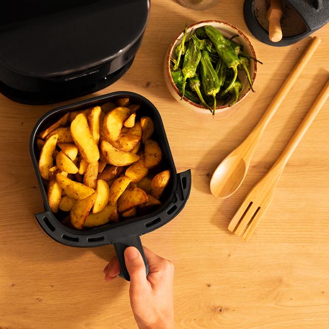 Cecotec Cecofry Compact 2000 Touch. Freidora Sin Aceite De 2 L De Aire Caliente Con 900 W Dietética Y Compacta Control Táctil Tecnología PerfectCook Termostato Y Tiempo Regulable Color Negro Freidora Sin Aceite