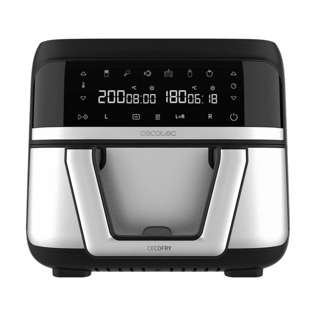 Cecotec Cecofry Dual 9000 Freidora sin aceite airfryer dietética digital y compacta sin aceite de 9 L de capacidad con temperatura dual tecnología PerfectCook y opción de dividir la cubeta en dos de 4 5 L de capacidad. Freido
