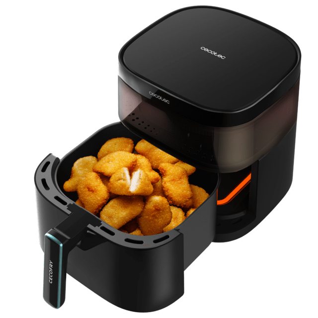 Cecotec Cecofry DuoHeat 6000 Freidora De Aire Con Doble Resistencia Para Dorado Perfecto Y Sabor De Parrilla En Carnes Capacidad De 6 Litros Y Potencia De 2200 W Para Platos Saludables. Freidoras Sin Aceite