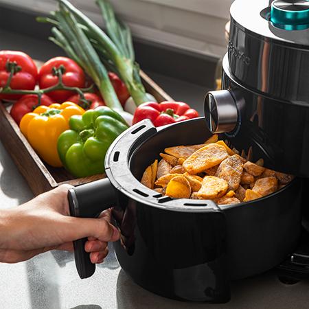 Cecotec Cecofry Essential Rapid Moon Freidora Sin Aceite 2 5 L De Aire. 1200 W Dietética Tiempo Y Termostato Regulable De 80ºC A 200 ºC Base Antideslizante Freidora Dietética Sin Aceite Con Tecnología PerfectCook