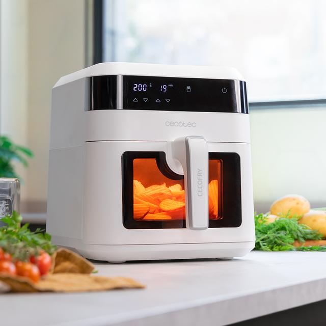 Cecotec Cecofry Experience Window White 6000 Freidora Sin Aceite 6L . Airfryer Freidora Sin Aceite. Airfryer