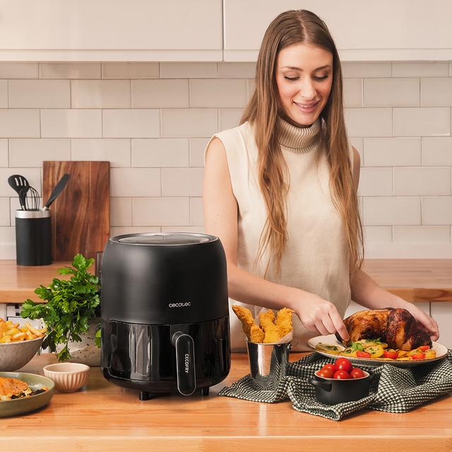 Cecotec Cecofry Fantastik 3000 Freidora De Aire Sin Aceite / Airfryer Digital De 1000 W Con 3 L De Capacidad. Freidora De Aire Sin Aceite / Airfryer