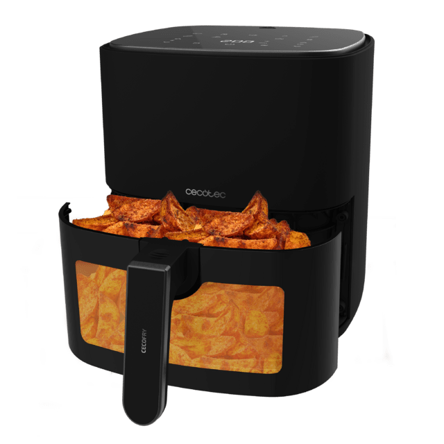 Cecotec Cecofry Fantastik Window 5500 Freidora De Aire Sin Aceite / Airfryer Digital De 1500 W 5 5 L De Capacidad Y Diseño Con Ventana Para Controlar Mejor Las Elaboraciones. Freidora De Aire Sin Aceite / Airfryer