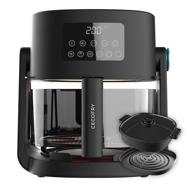 Cecotec Cecofry Flip&Grill 4500 Freidora De Aire Reversible 3 En 1 De 1500 W Y 6 Menús Predeterminados. Freidora Sin Aceite
