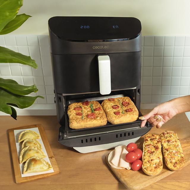 Cecotec Cecofry FoodCourt 11000 Connected C Freidora De Aire De 11 Litros Con Freidora De Aire Horno Y Grill Que Permiten Cocinar 2 Alimentos Al Mismo Tiempo. Freidora De Aire