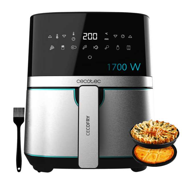 Cecotec Cecofry Full Inox Pro 5500 M Con Accesorios Freidora Sin Aceite Dietética De 5 5 L Y Acabados En Acero Inoxidable Oscurecido Freidora Sin Aceite