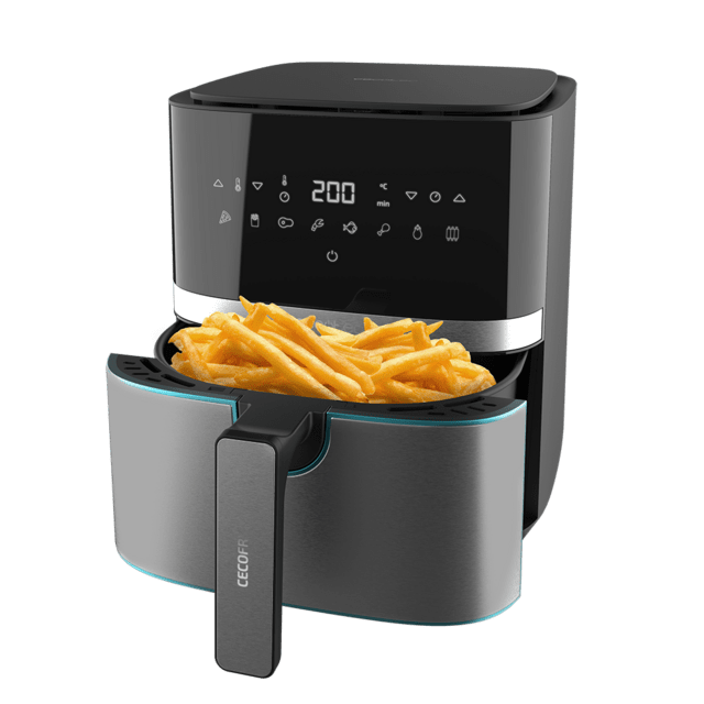 Cecotec Cecofry Full InoxBlack 5500 Con Accesorios. Freidora Sin Aceite 5 5 L De Aire Con 1450 W Dietética Y Digital Acabados En Acero Inoxidable Tecnología PerfectCook Termostato Regulable Negro Freidora Sin Aceite. Airfryer