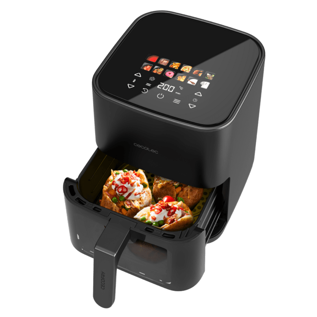Cecotec Cecofry&Grill Duoheat 4000 Air Fryer Freidora De Aire Con Doble Resistencia Para Dorado Perfecto Y Sabor De Parrilla En Carnes Capacidad De 4 Litros Y Potencia De 1900 W Para Platos Saludables. Air Fryer / Freidora De Ai