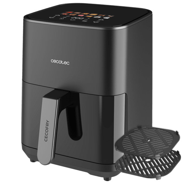 Cecotec Cecofry&Grill Duoheat 4000 Air Fryer Freidora De Aire Con Doble Resistencia Para Dorado Perfecto Y Sabor De Parrilla En Carnes Capacidad De 4 Litros Y Potencia De 1900 W Para Platos Saludables. Air Fryer / Freidora De Ai
