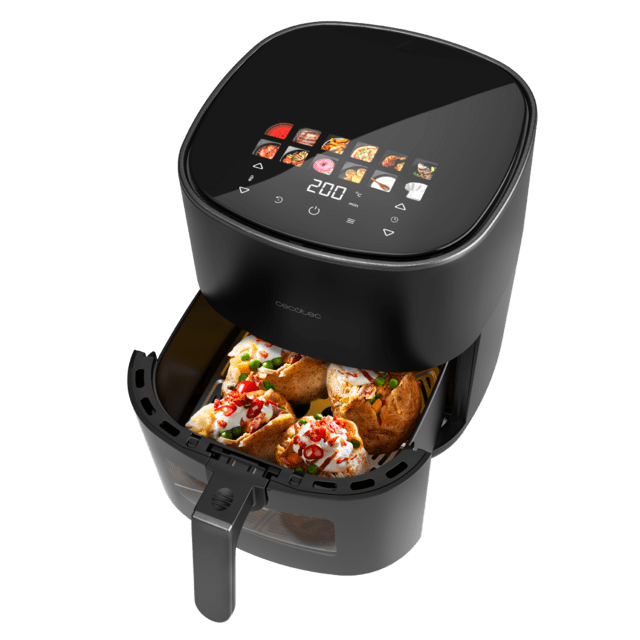 Cecotec Cecofry&Grill Duoheat 6500 Air Fryer Freidora De Aire Con Doble Resistencia Para Dorado Perfecto Y Sabor De Parrilla En Carnes Capacidad De 6 5 Litros Y Potencia De 2200 W Para Platos Saludables. Air Fryer / Freidora De