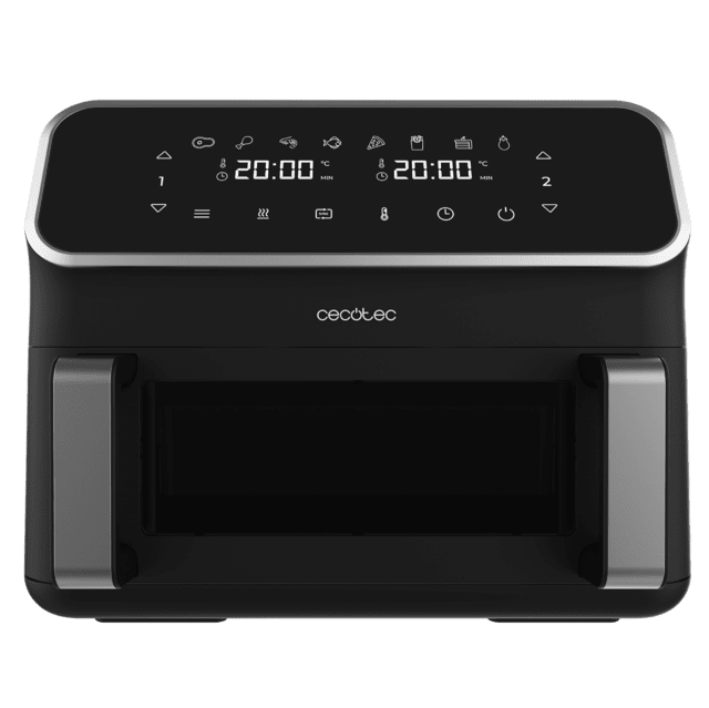Cecotec Cecofry Panoramic 9000 Freidora De Aire Digital Con Ventana 9 L De Capacidad Pared Divisoria Móvil Para Optar Entre Dos Cestillos Con Temperatura Dual O Convertirse En Una Sola Cubeta. Freidora De Aire Digital Con Venta