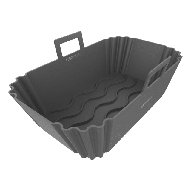 Cecotec Cecofry TwinBucket Pack Accesories Pack de 2 moldes de silicona rectangulares para freidora de aire de 22.5 x 13 x 8.6 cm y 140 gramos cada uno. Pack de 2 moldes de silicona