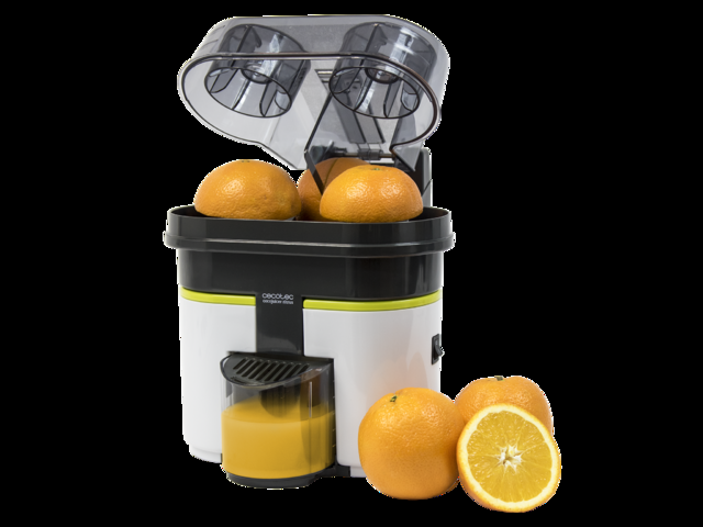 Cecotec Cecojuicer Zitrus Turbo. Exprimidor de 90 W 2 Cabezales Depósito de 500 ml Libre de BPA Fácil Limpieza Exprimidor de naranjas eléctrico  