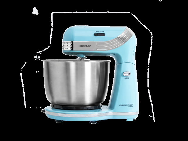 Cecotec Cecomixer Easy. Batidora Amasadora De 250 W Movimiento Orbital Capacidad 3 L Bol De Acero 5 Funciones: Amasar Batir Mezclar Montar Emulsionar 6 Velocidades Azul Batidora Amasadora
