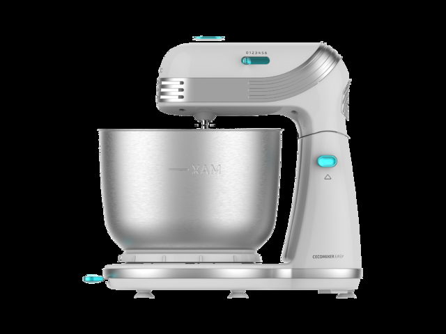 Cecotec Cecomixer Easy White. Batidora amasadora con Potencia 250 W con moviento planetario 6 velocidades Bol de Acero INOX Capacidad 3 L Batidora amasadora