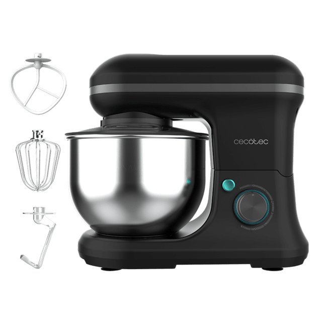 Cecotec Cecomixer Merengue 5L 1200 Black Batidora Amasadora Con 5 Funciones Diseño Elegante Y Accesorios Para Batir Y Amasar.  Batidora Amasadora