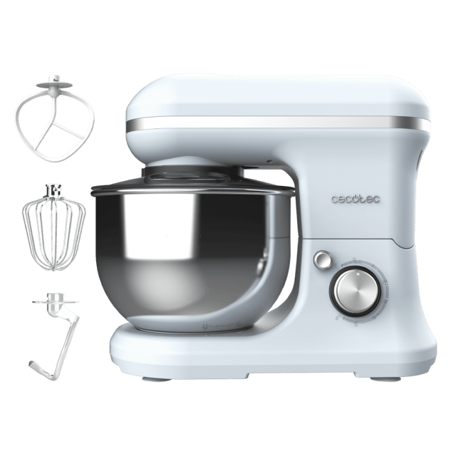 Cecotec Cecomixer Merengue 5L 1200 Blue Batidora Amasadora Con 5 Funciones Diseño Elegante Y Accesorios Para Batir Y Amasar. Batidora Amasadora