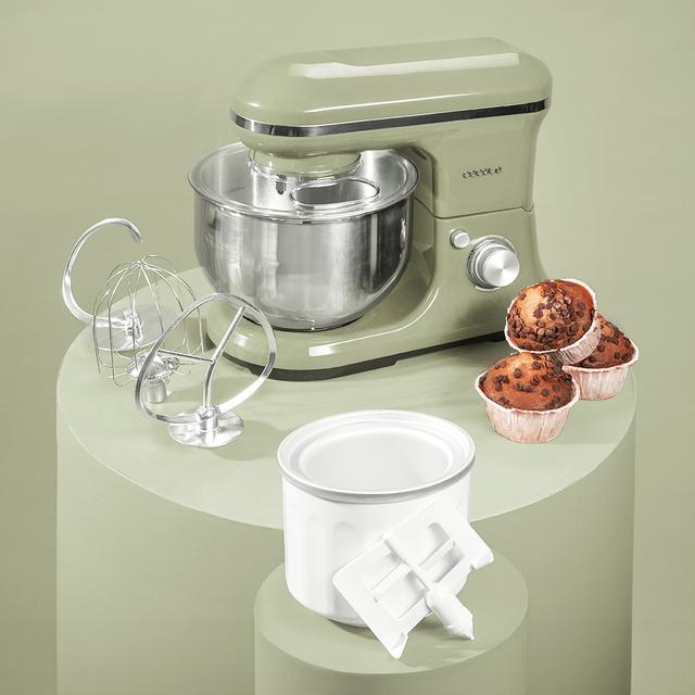 Cecotec Cecomixer Merengue 5L 1200 Ice-Cream Green Batidora Amasadora Con 5 Funciones Diseño Elegante Y Accesorios Para Batir Y Amasar. Incluye Función Para Hacer Helado. Batidora Amasadora